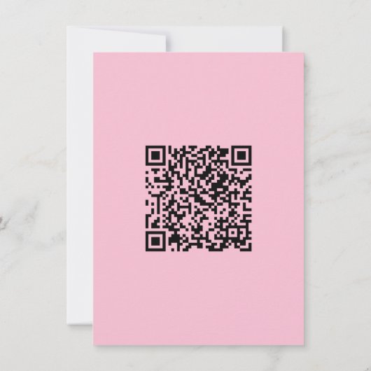 Script Pink OrangeのWeb結婚サイト詳細QR 招待状 (裏面)