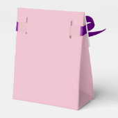 Script Pink Purpleフローラモダン結婚の感謝 フェイバーボックス (裏面サイド)