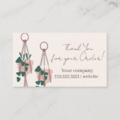 Script Plants Hanging Thank You 名刺 (正面)