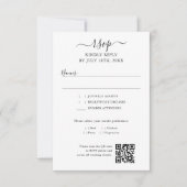 Script QR Code Modern Wedding 出欠カード (正面)