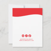 Script Red Ribbon Cutting Grand Opening Invitation 招待状 (裏面)