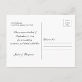 Script Save The Date Photoポストカード インビテーションポストカード (裏面)