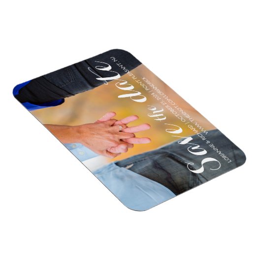 Script Save the Date photo magnet マグネット (右側)