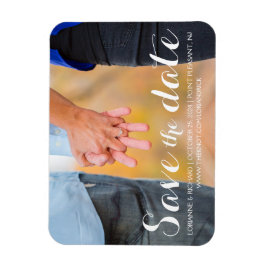 Script Save the Date photo magnet マグネット