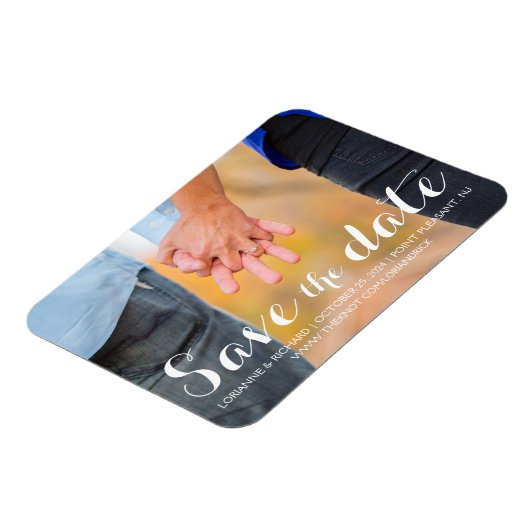 Script Save the Date photo magnet マグネット (左側)