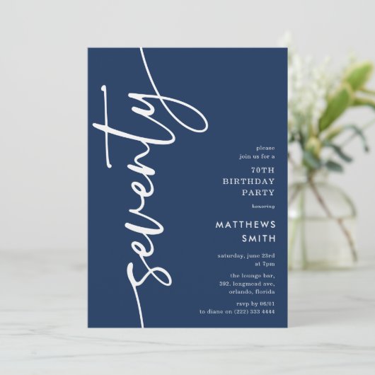 Script Seventy' 70th Birthday 招待状 (スタンド正面)