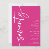 Script Seventy' 70th Birthday 招待状 (正面)