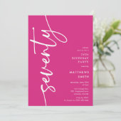 Script Seventy' 70th Birthday 招待状 (スタンド正面)