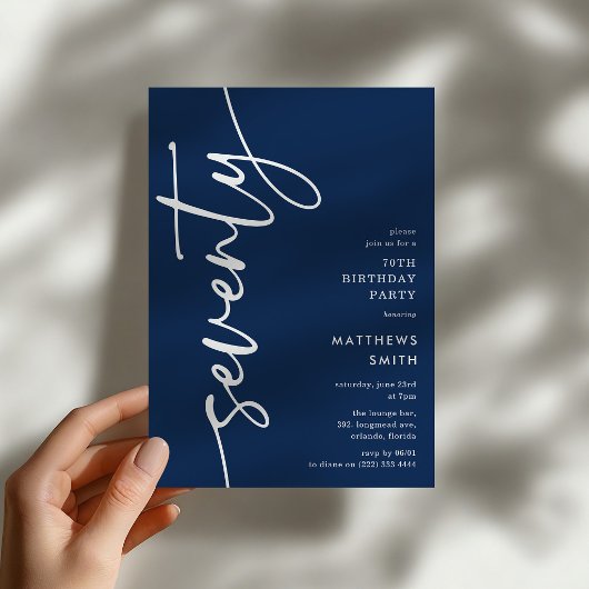 Script Seventy' 70th Birthday 招待状