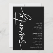 Script Seventy' 70th Birthday 招待状 (正面)