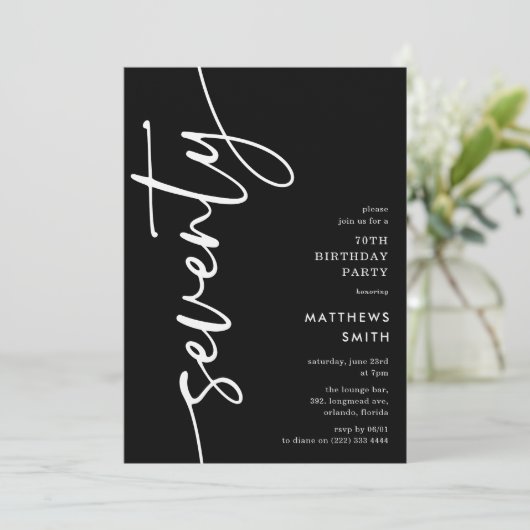 Script Seventy' 70th Birthday 招待状 (スタンド正面)