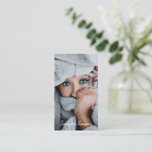 Script Signatureプロフェッショナル写真 名刺 (スタンド正面)