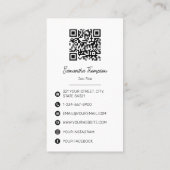 Script Signatureプロフェッショナル写真 名刺 (裏面)