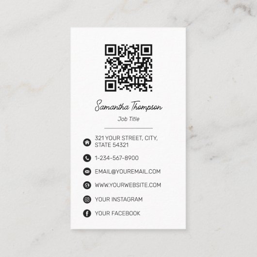 Script Signatureプロフェッショナル写真 名刺 (裏面)