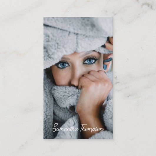 Script Signatureプロフェッショナル写真 名刺 (正面)