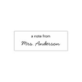 Script Signature Cursive Teacher Nameからのメモ セルフインキングスタンプ (デザイン)