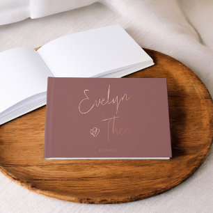 Script Signature Elegant Blue Wedding ゲストブック