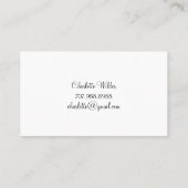 Script Signature Personalized Bee Floral  コーリングカード (裏面)