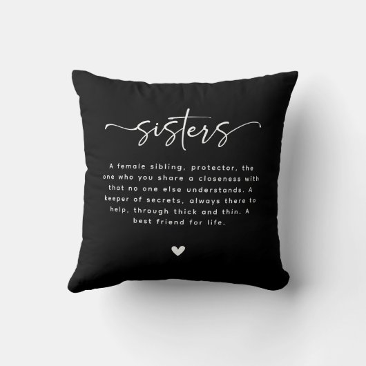 Script Sisters写真&引用文記念ギフト クッション (裏面)