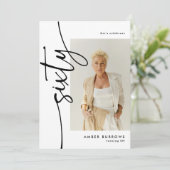 Script Sixty 4 Photo Collage 60th Birthday 招待状 (スタンド正面)