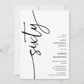 Script Sixty' 60th Birthday 招待状 (正面)