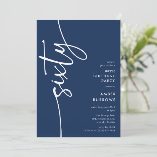 Script Sixty' 60th Birthday 招待状 (スタンド正面)