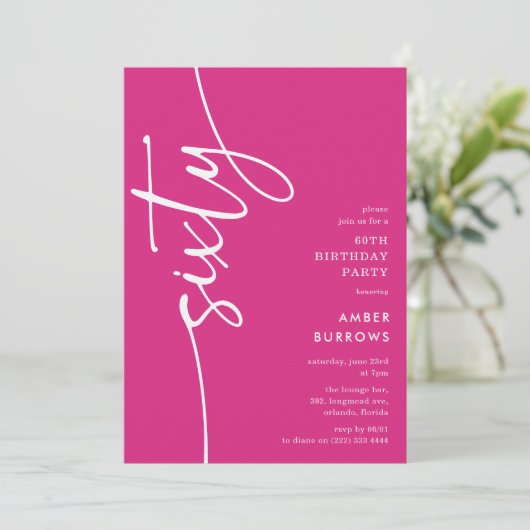 Script Sixty' 60th Birthday 招待状 (スタンド正面)