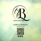 Script Social Icon QR Code Logo makeup Artist ウィンドウサイン (シート3)