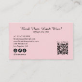 Script Social Icon QR Code Photo makeup Artist 名刺 (裏面)
