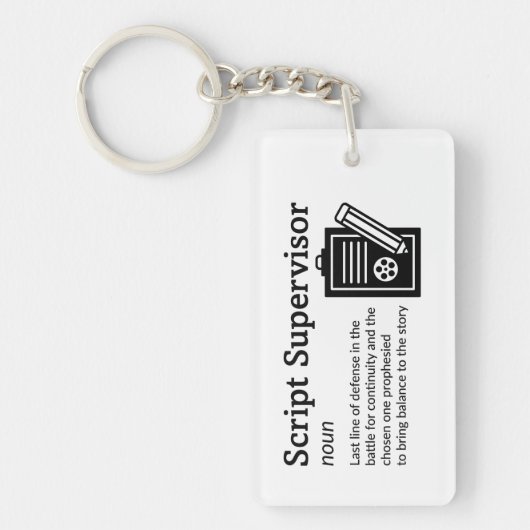 Script Supervisor Definition – フィルムクルー キーホルダー (正面)