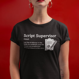 Script Supervisor Definition Dark Mode – フィルムクルー Tシャツ