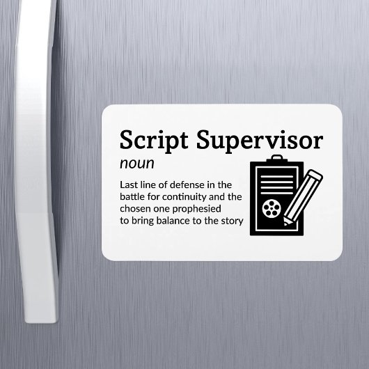 Script Supervisor Definition Set Life 4" x 6" Flex マグネット