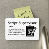 Script Supervisor Definition Set Life 4" x 6" Flex マグネット