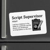 Script Supervisor Definition Set Life 4" x 6" Flex マグネット