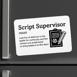 Script Supervisor Definition Set Life 4" x 6" Flex マグネット