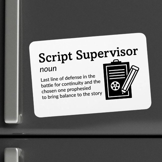 Script Supervisor Definition Set Life 4" x 6" Flex マグネット