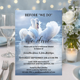 Script Swan Lake Wedding Rehearsal Dinner 招待状