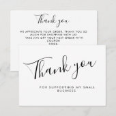 Script Thank You Card Discount Code Review Busines サンキューカード (正面/裏面)