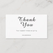 Script Thank You Card Discount Review Your Support 名刺 (正面)