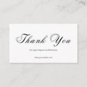 Script Thank You Card Social Media QR Small Busine 名刺 (正面)