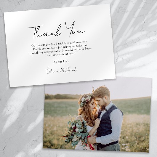 Script Thank You Photo's 結婚サンキューカード サンキューカード