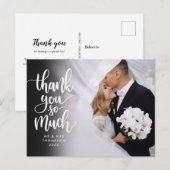Script Thank You So Much 結婚's Photo Thank You ポストカード (正面/裏面)
