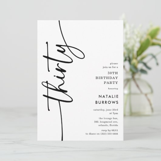 Script Thirty' 30th Birthday 招待状 (スタンド正面)