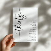 Script Thirty' 30th Birthday 招待状