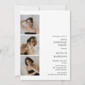 Script Thirty 4 Photo Collage 30th Birthday 招待状 (裏面)