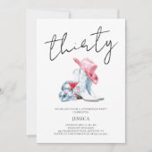 Script Thirty Western Cowgirl 30th Birthday Party 招待状 (正面)