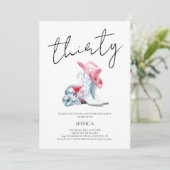 Script Thirty Western Cowgirl 30th Birthday Party 招待状 (スタンド正面)