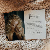 Script Typography Custom Photo & Message Sympathy サンキューカード