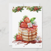 Script Watercolor Berry sweet Baby shower 招待状 (裏面)