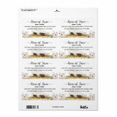Script Watercolor Farm Quail Egg Carton Label ラベル (フルシート)